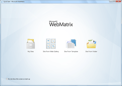 התקנה WebMatrix SQL