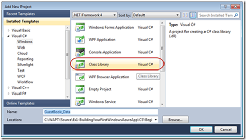 vs2010 Add new Class Library project